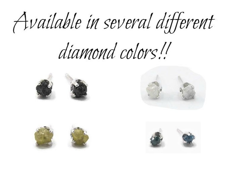 May include: Six pairs of diamond earrings in various colors, including black, white, yellow, and blue.  Available in several different diamond colors!!