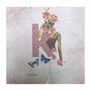 Dibujar la letra "K" creación de collage