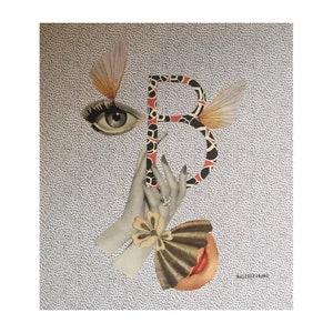 Dibujar la creación del collage de la letra "B"