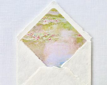Monet Lilies Fine Art A7 Envelope Liner Template (Digital Download)