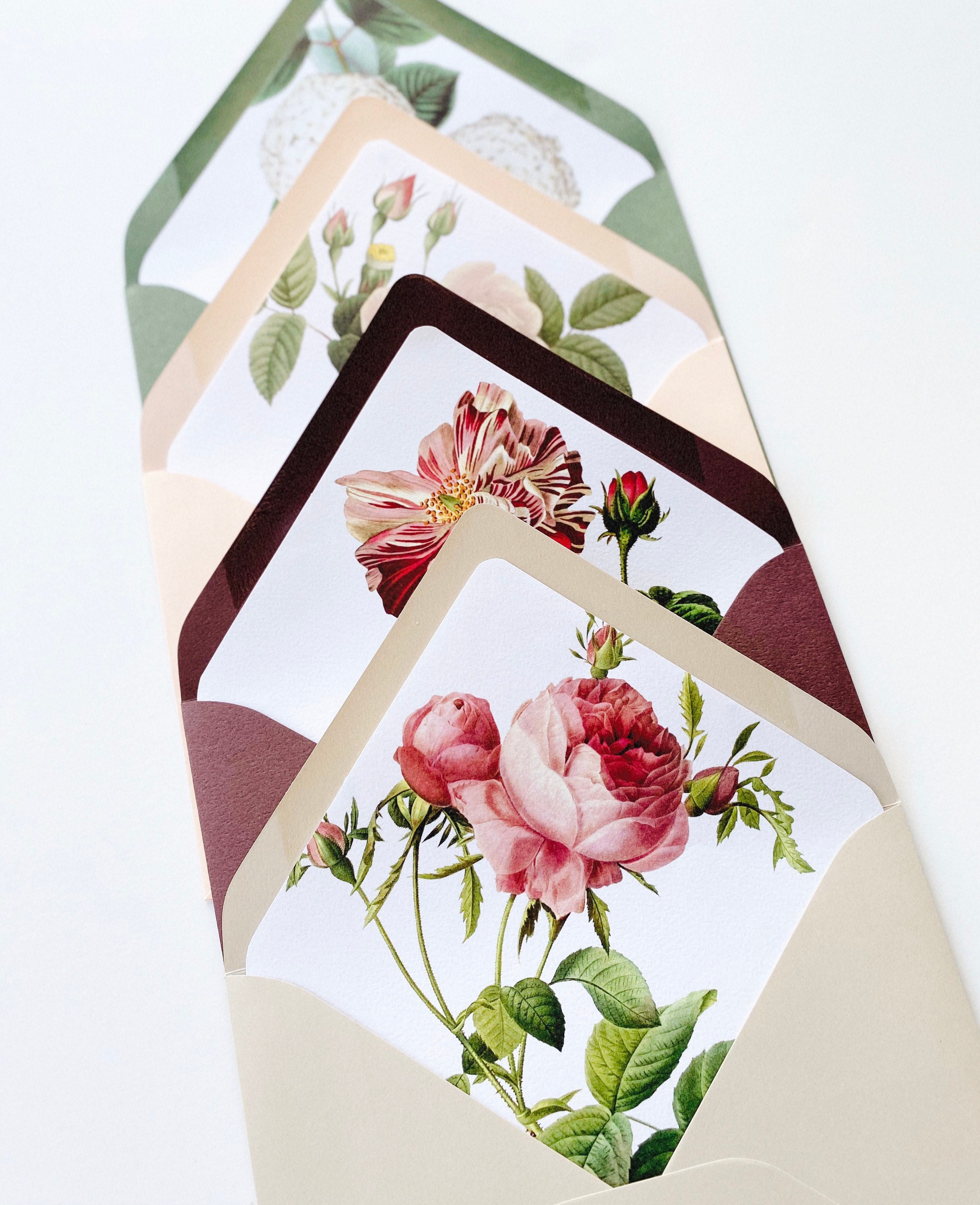 Antique Floral Envelope Liners Assembled in A7 130mmx190mm Etsy Australia