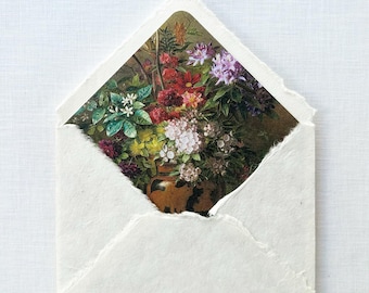 Botanical Envelope Liner Template, Antique Floral A7 Insert (Digital Download)