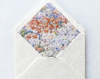Flower Meadow Envelope Liner Template, Antique Painting Style, A7 Insert (Digital Download)