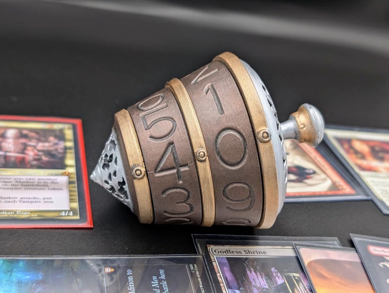 Magic:the Gathering Life Counter | Sensei's Divining Top 3D Printed Spindown Classic: No Cord/Gem