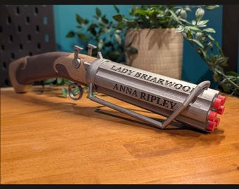 The List - Percy De Rolo's Pepperbox - Critical Role Vox Machina - Steampunk Antique Flintlock 1800s Style Aged Non-Firing Replica