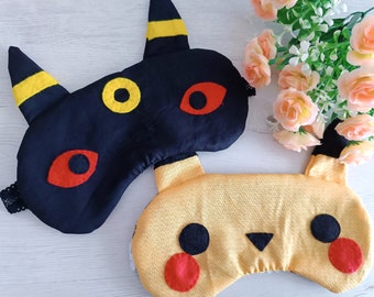 Cute sleeping masks *Yellow mouse & Black fox*