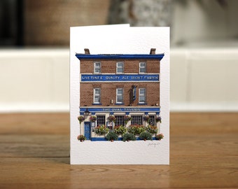 Croydon - The Oval Tavern - Greeting card with envelope - Croydon - London Art - Watercolour illustration