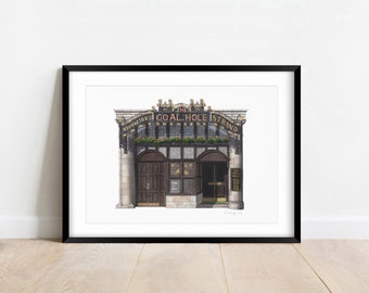 Strand - The Coal Hole pub - A5 or A4 Giclée Print (unframed)  -  London Art - Watercolour illustration