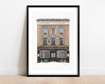 Wapping - Prospect of Whitby - A5 or A4 Giclée Print (unframed)  -  Riverside - London Art - Watercolour illustration