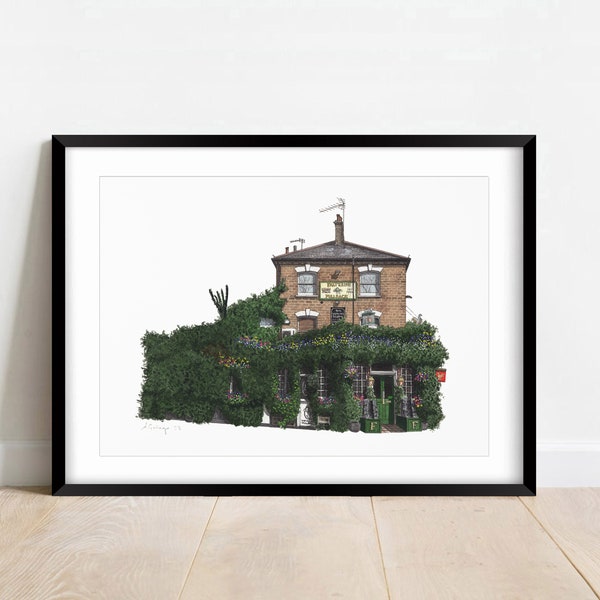 Finsbury Park - Faltering Fullback - A5 or A4 Giclée Print (unframed)  - Islington - Watercolour illustration