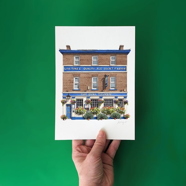 Croydon - The Oval Tavern - A5 or A4 Giclée Print (unframed) - South London - London Art - Watercolour illustration