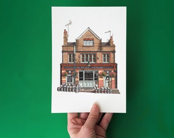 Clapham - The Eagle Ale House - A5 or A4 Giclée Print (unframed)  -  South London Art - London Pub - Watercolour illustration