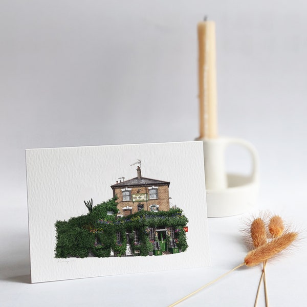 Finsbury Park - Faltering Fullback - Greeting card with envelope - Islington- Watercolour illustration