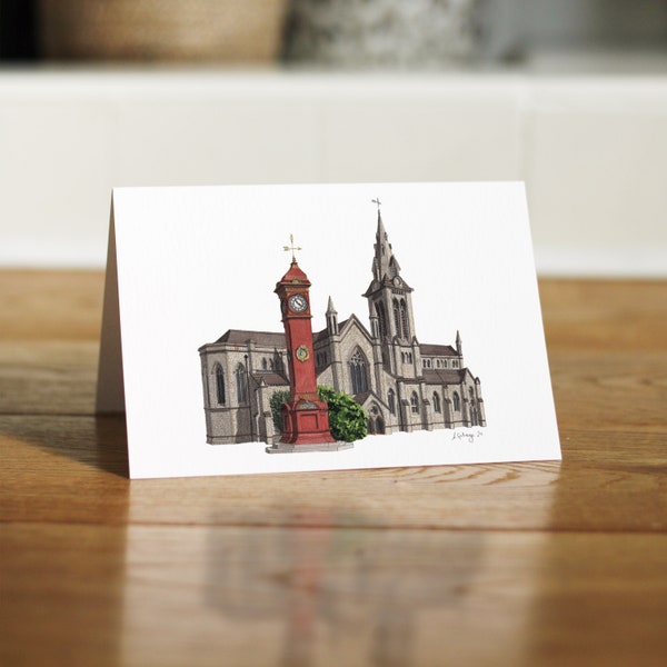 Highbury Place Clocktower - Greeting card with envelope - Islington- Watercolour illustration