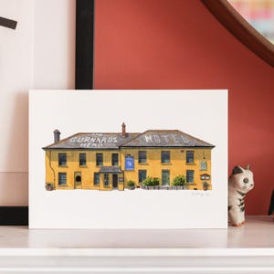Gurnard's Head Hotel Watercolour Print – Cornwall Seaside Inn Art (unframed)