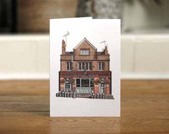 Clapham - The Eagle Ale House - Greeting card with envelope - London Art - South London - Watercolour illustration