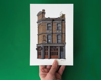 Camberwell - Stormbird - A5 or A4 Giclée Print (unframed)  -  Denmark Hill - South London Art - Watercolour illustration