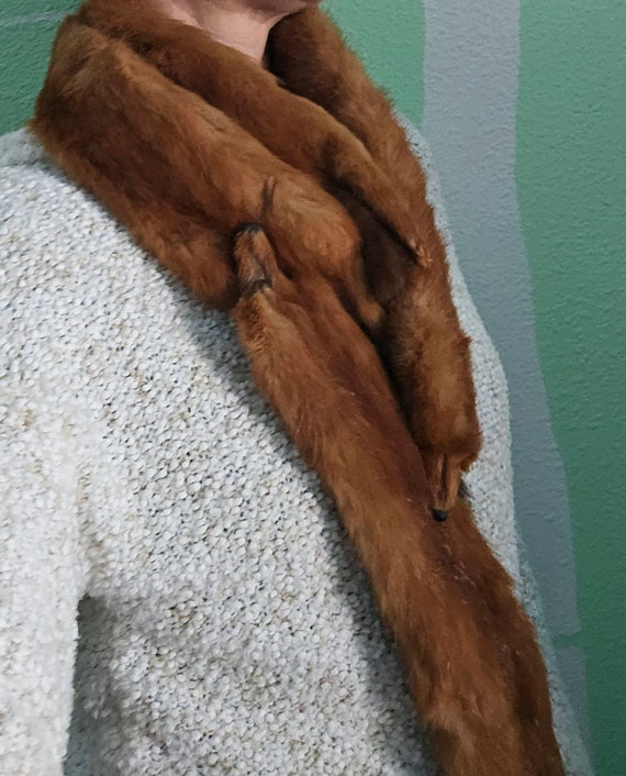 Vintage 1940's 1950's Mink Stole Wrap - image 5