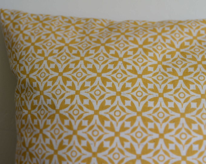 Handmade Cushion Cover Mustard Yellow Cotton 18 X 18 Etsy