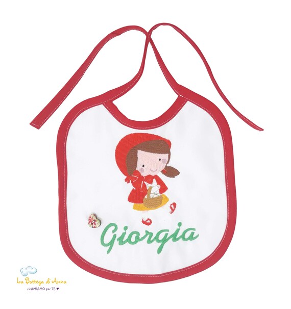 Bib With String Closing Little Red Riding Hood Personalized Etsy