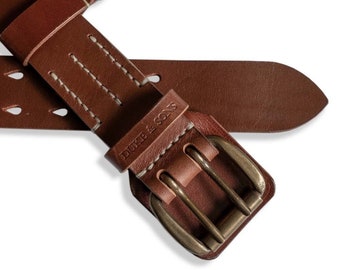 ●DOFFJASON● Double Tip Vintage Hard Leather Belt BROWN DJ2 il_340x270.4718839637_6uuf.jpg