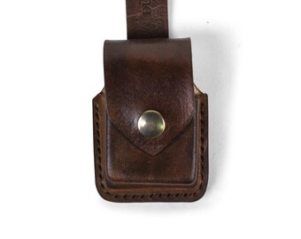Zippo zakje/hoesje, bruin leer