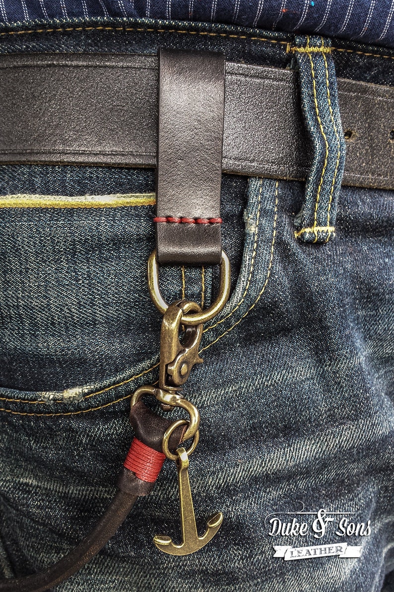 50 CM Keychain with old bronze feather* natural leather