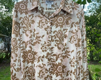 Bob Mackie Studio silk blouse size 12