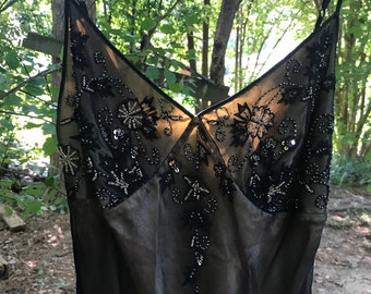 papell boutique evening beaded dress
