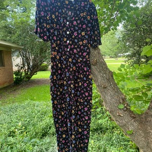 80’s vtg. S.L. Fashions floral jumpsuit, size 8