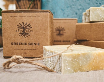 Raw Roots Dreadlock Soap Bar Greenie Genie 115G