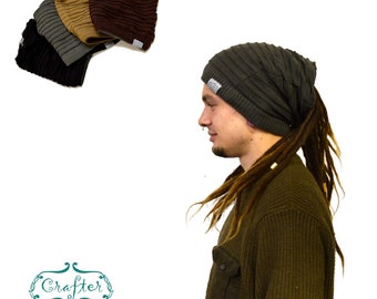 Dreadlock Beanie Bandana Simple Stripes 