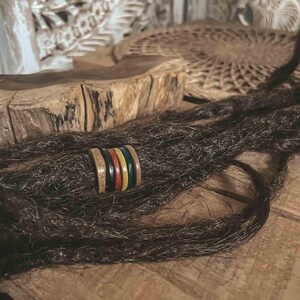 10 Regenbogen Kokosnuss Dreadlock Perlen 11 mm Dreads Haarschmuck