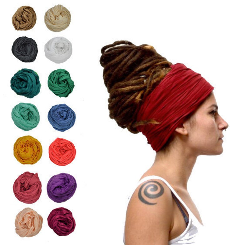 Dreadlock Scarf Head Wrap Turban image 2