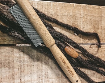 Dreadlock Comb Raw roots Fine Tooth Bamboo backcombing brush