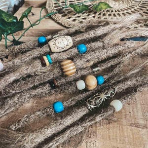 Himmlische Dreadlock Perlenset 4-10 mm Dreads Haarschmuck Bastelzubehör
