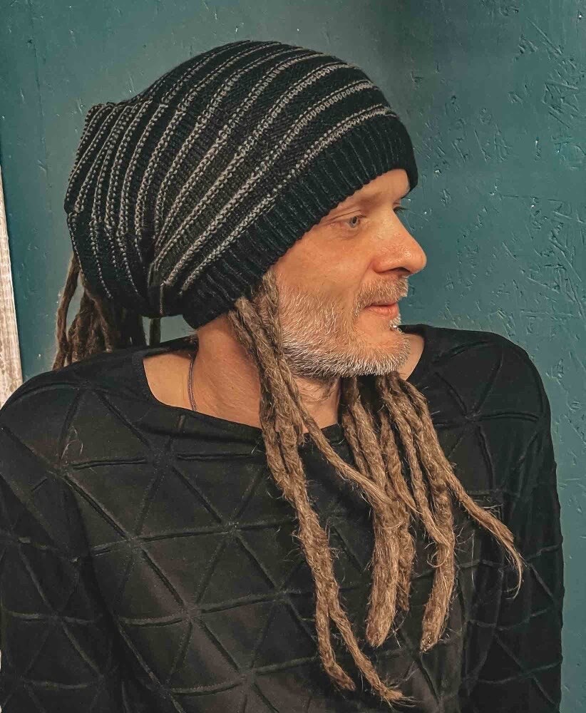 knitted dread cap