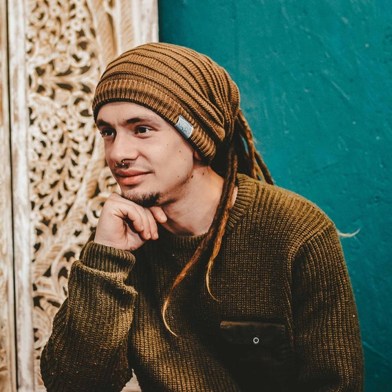 Dreadlock Beanie Bandana Simple Stripes 