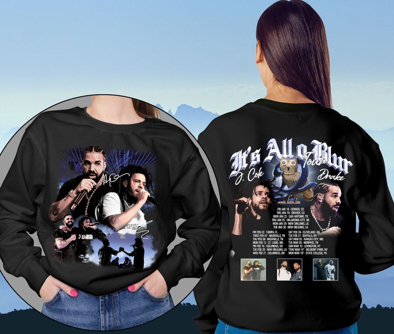 Drake J. Cole It's All a Blur Tour 2024 Shirt, Drake Rap Vintage Shirt