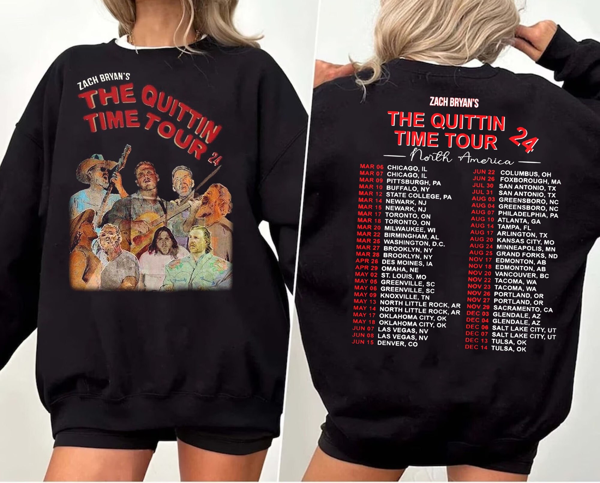 Vintage Zach Bryan The Quittin Time Tour 2024 Shirt,New Album Tee Gift Fan