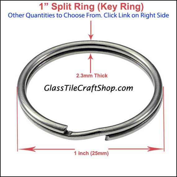 500 Pack 1 Inch Key Rings, Nickel Plated, Round Steel Split Ring, Keyring, Key  Chain, Bulk Key Rings, 25mm Key Ring, Key Fob Supplies, 1INSR 