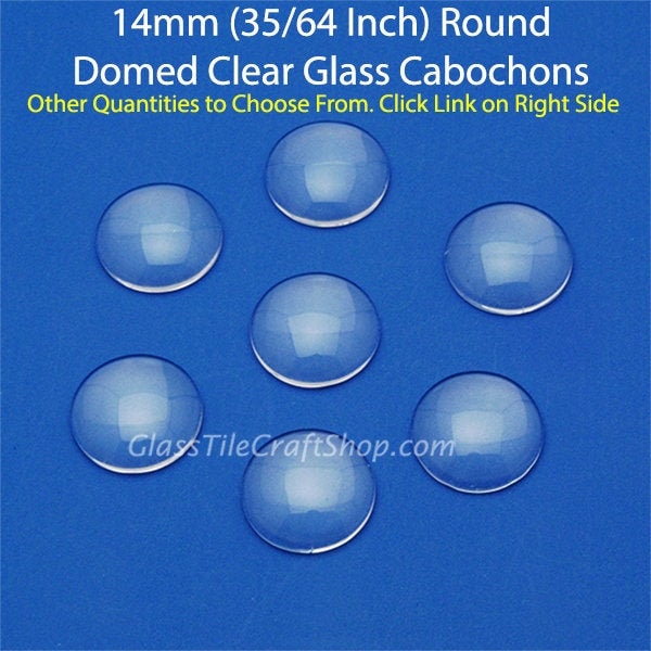 CleverDelights 50mm (2) Round Glass Cabochons - 5 Pack