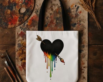 Paint Splatter Tote Bag: Funky Artist Design, Gift for Art Lovers