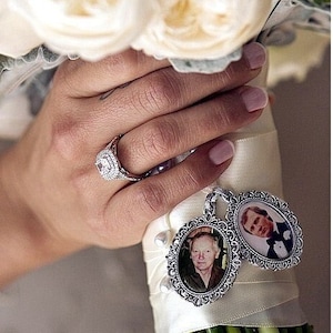 Bouquet Photo Charm DIY or CUSTOM  Choose quantity @ checkout  Silver Bridal Wedding Bouquet or Mother's Day Gift or Shower Gift & Pet Photo