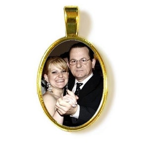 Bouquet Photo Charm - Antique Gold. DIY or CUSTOM Contemporary Wedding Memorial. Bridal Shower Keepsake Gift. Pet Memorial