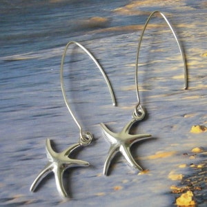 Long STARFISH Earrings STERLING SILVER Wires 画像 4
