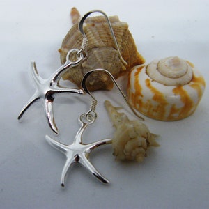 STARFISH Earrings on STERLING SILVER Hooks