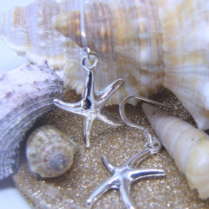 Long STARFISH Earrings STERLING SILVER Wires 画像 7