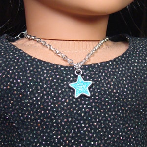 Adjustable Star Pendant Necklace for 18&quot; Play Dolls such as American Girl®