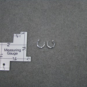 Removable Etched Silver Hoop Earrings for 18 Play Dolls such as American Girl® image 3